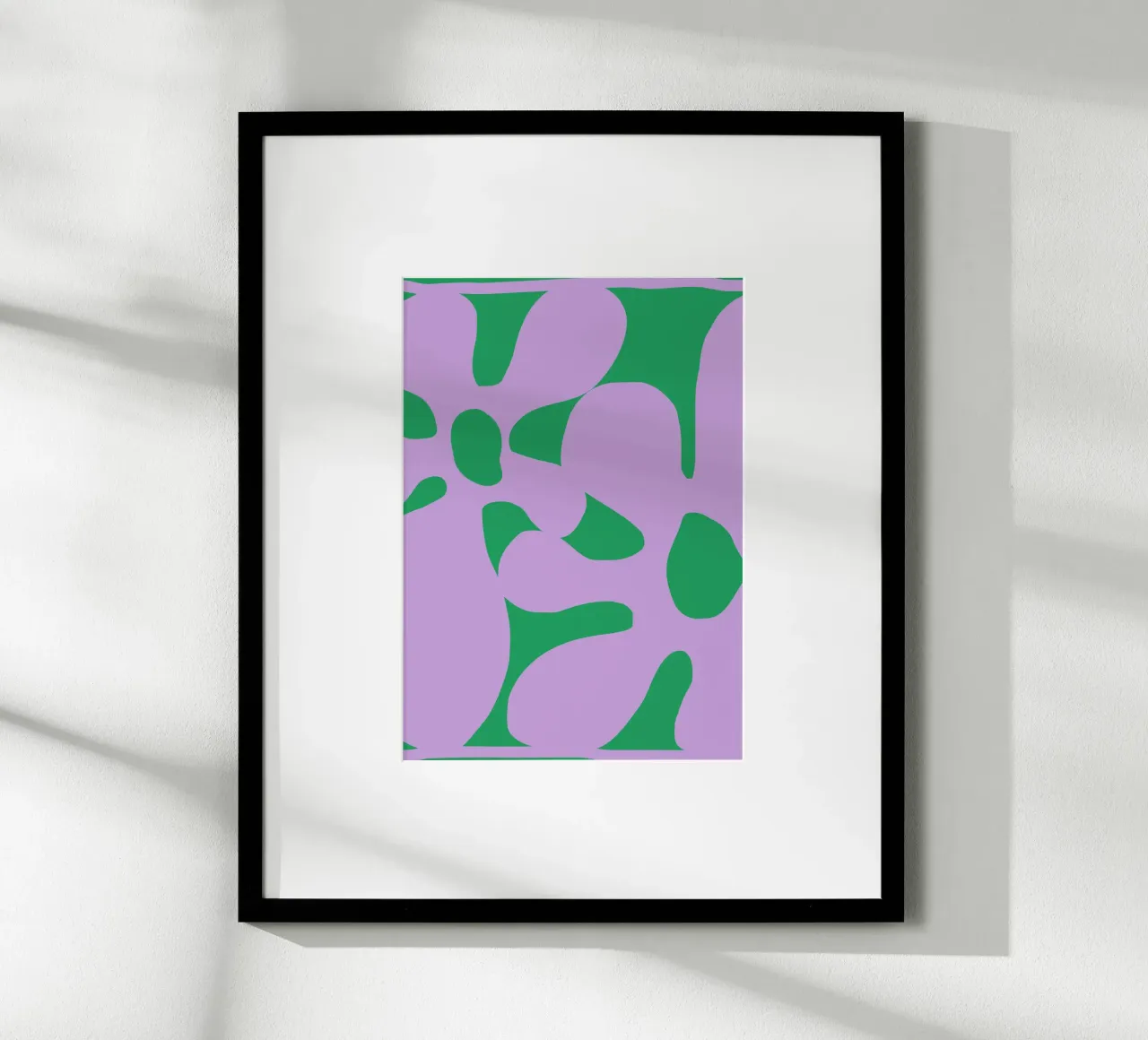 Grande fiore verde e viola Groovy poster da pdigitalprints