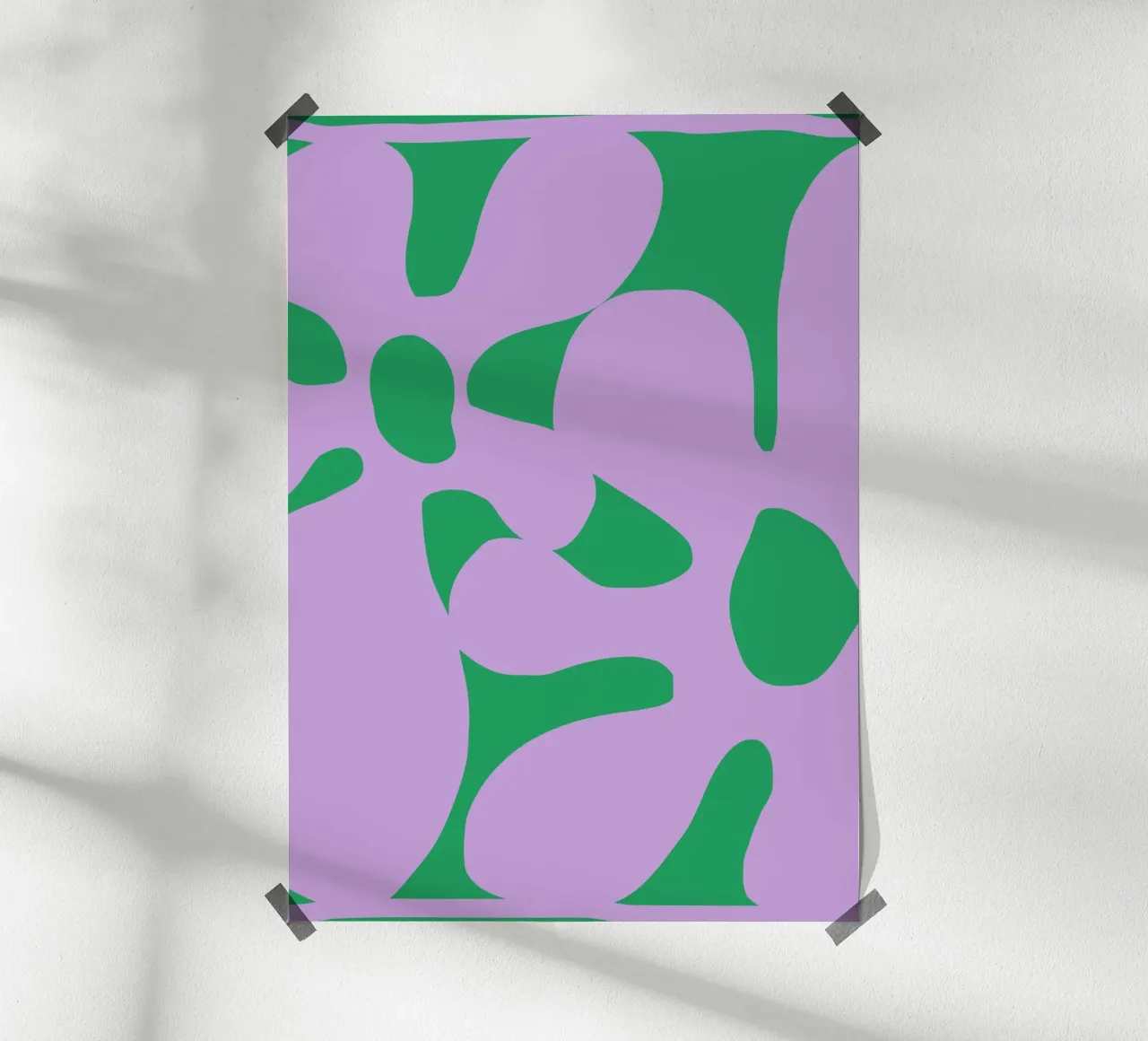Grande fiore verde e viola Groovy poster da pdigitalprints
