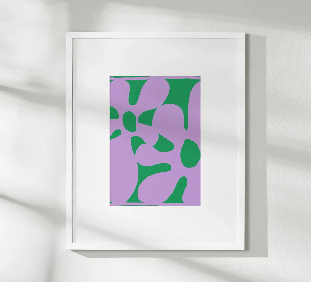 Grande fiore verde e viola Groovy poster da pdigitalprints