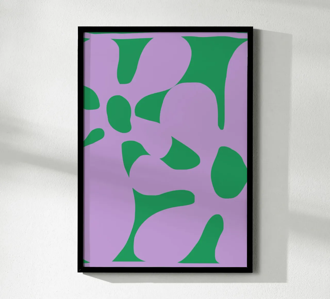 Grande fiore verde e viola Groovy poster da pdigitalprints
