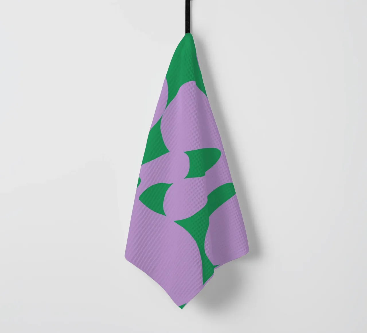Grande fiore verde e viola Groovy canovaccio da cucina da pdigitalprints