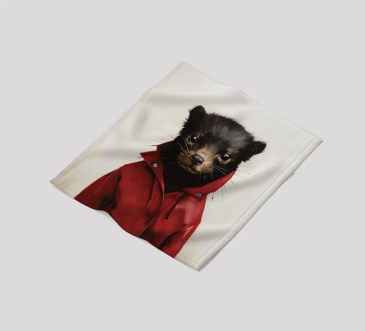 Minimal Tasmanian Devil 1 fleece blanket by Minimal Animal Art