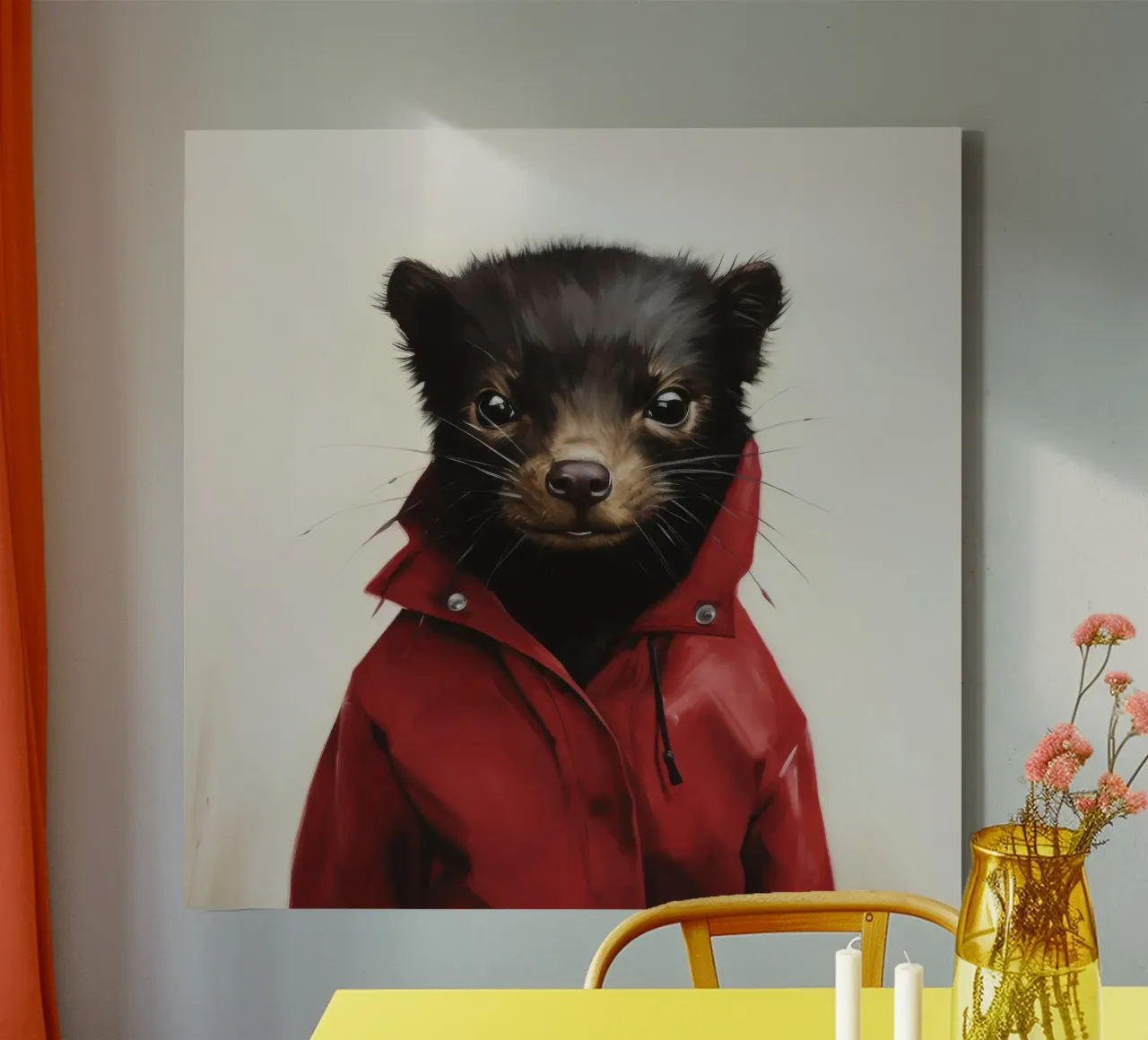 Minimal Tasmanian Devil 1 canvas by Minimal Animal Art