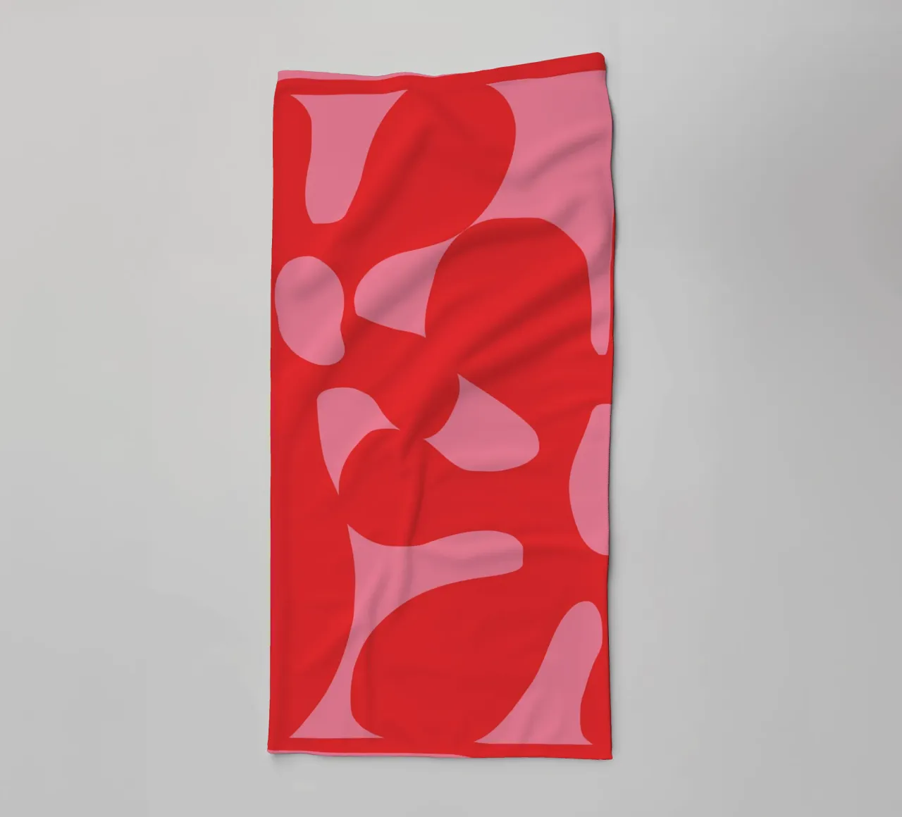 Big Groovy red flowers towel by pdigitalprints
