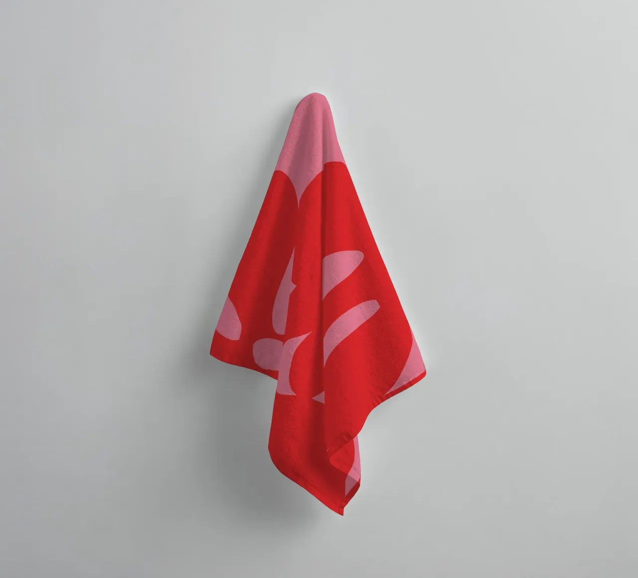 Big Groovy red flowers towel by pdigitalprints