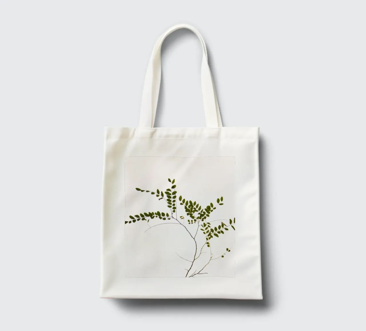 Tree delicate branch borsa in juta da Teresa André
