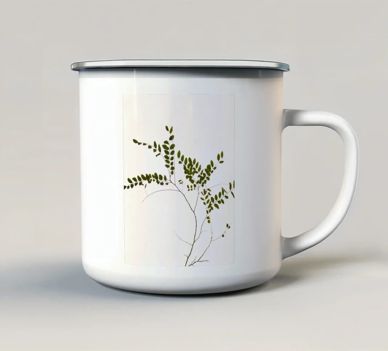Ramo d'albero minimalista tazza in smalto da Teresa André