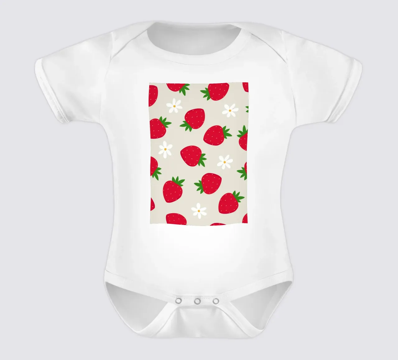 Preppy Strawberry Print body de bebé de pdigitalprints
