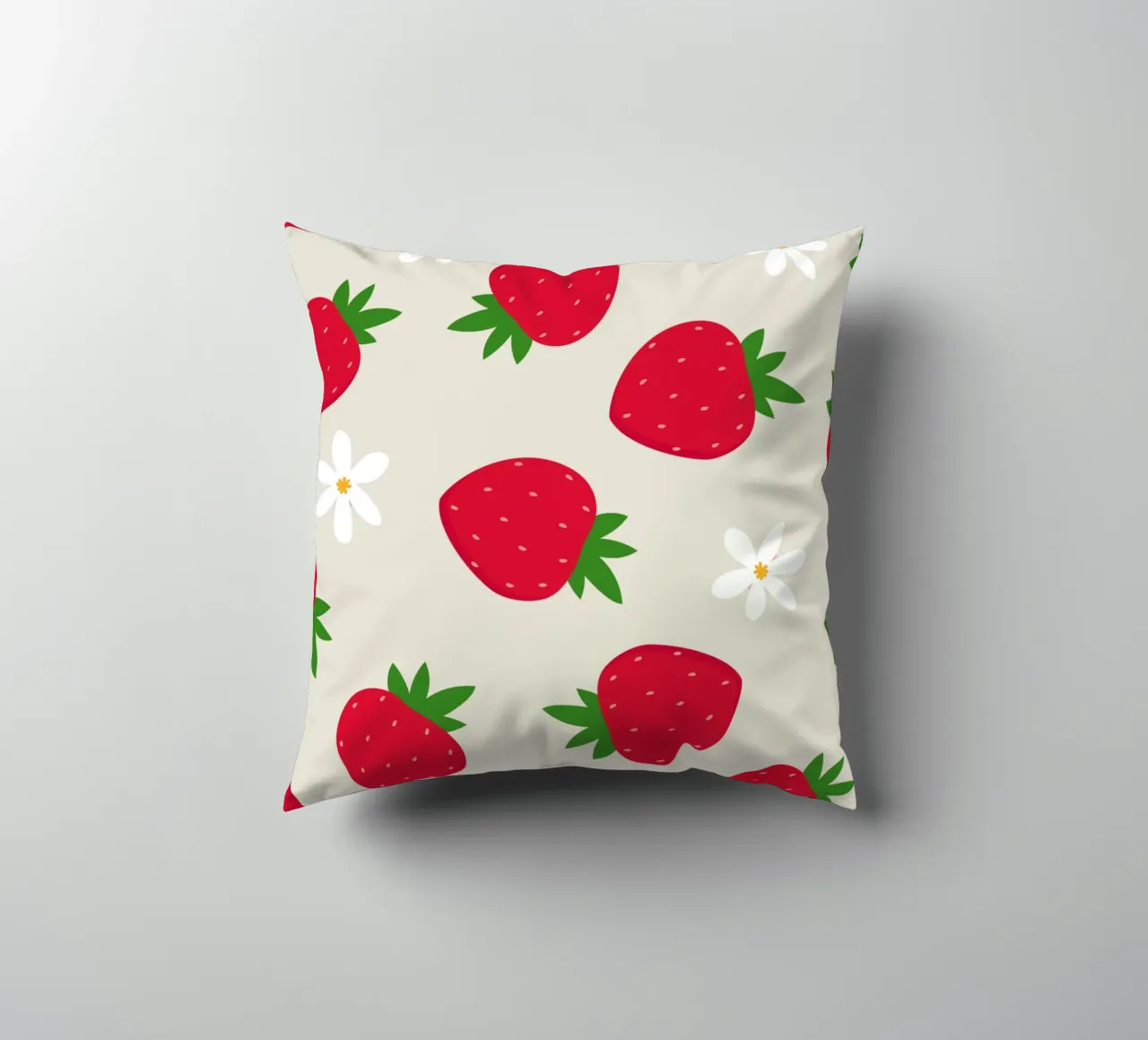 Stampa preppy di fragole cuscino da pdigitalprints