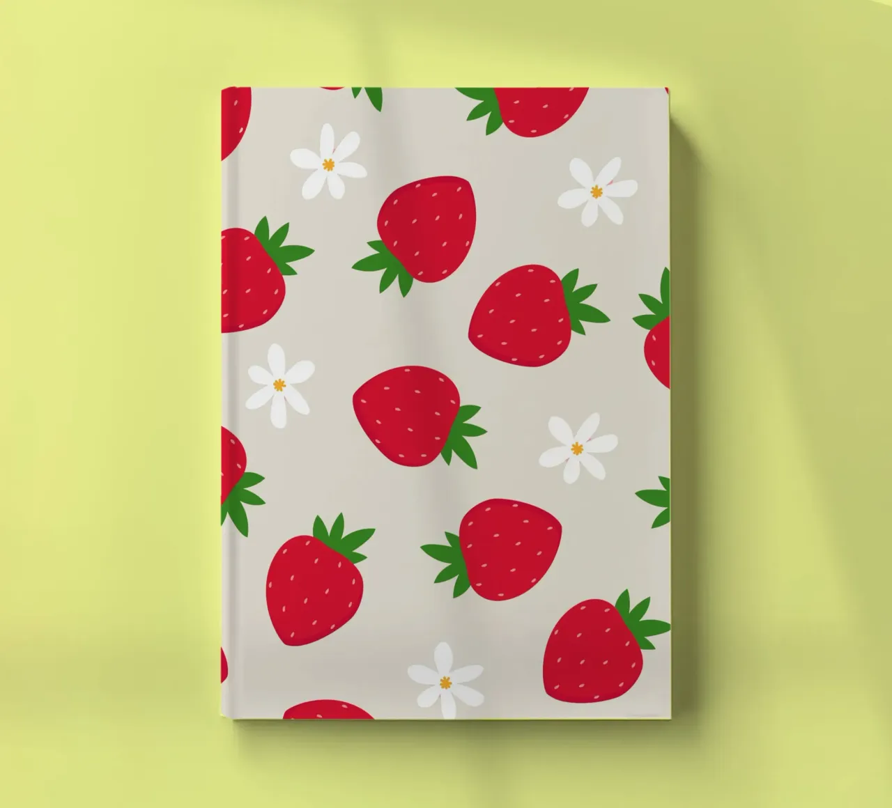 Preppy Strawberry Print notebook by pdigitalprints