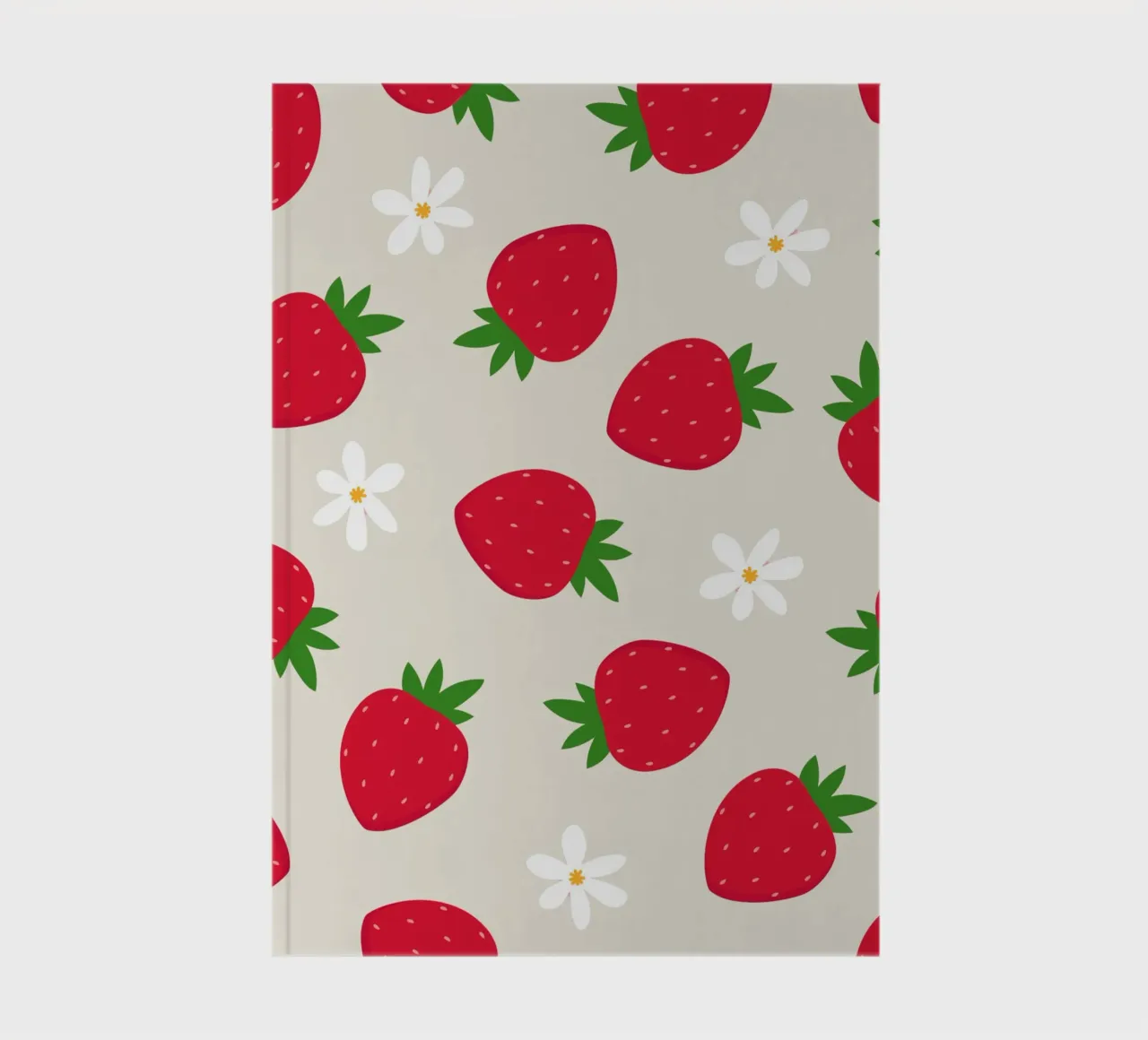 Preppy Strawberry Print notebook by pdigitalprints