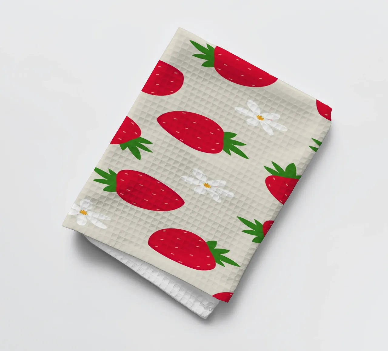 Preppy Strawberry Print tea towel by pdigitalprints