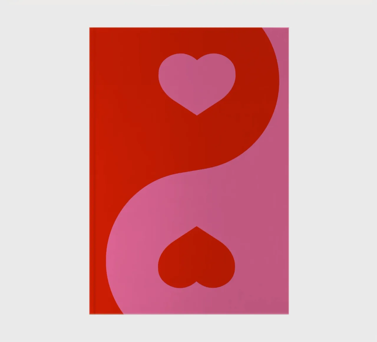 Heart Ying and Yang, Valentines day notebook by pdigitalprints