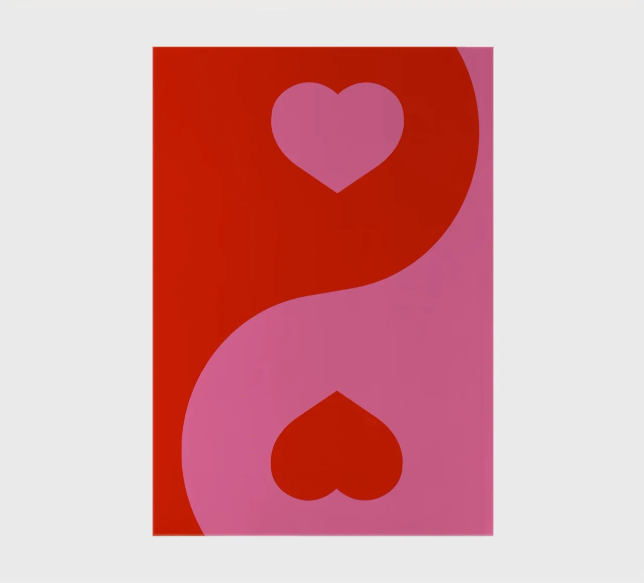 Heart Ying and Yang, Valentines day notebook by pdigitalprints