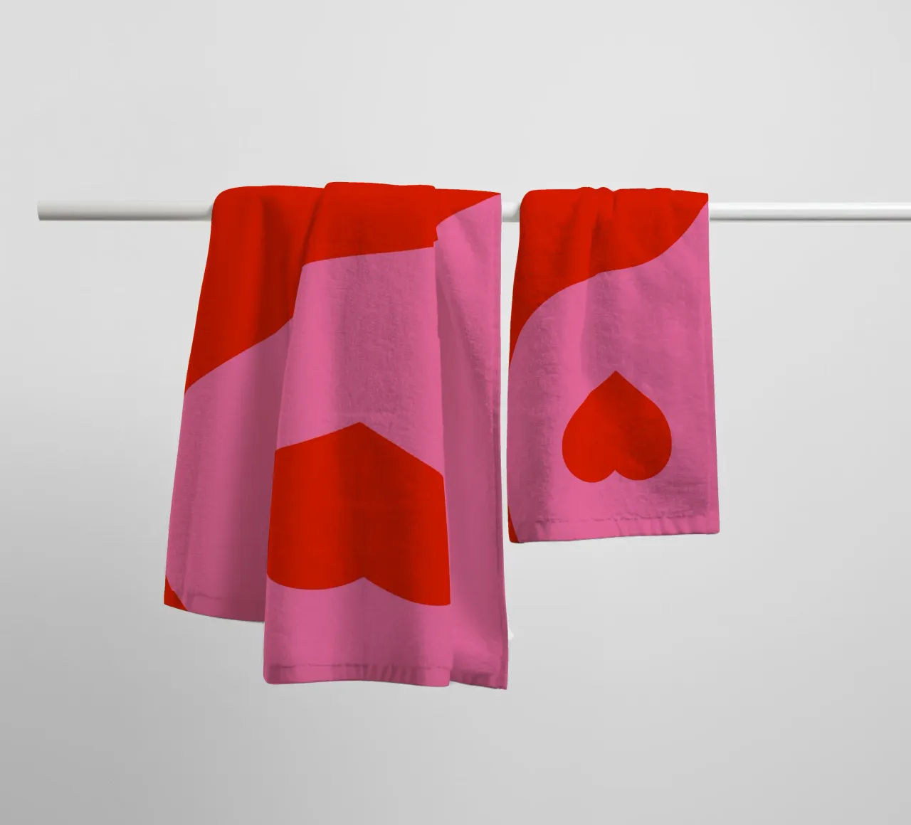 Cuore Ying e Yang, San Valentino asciugamano da bagno da pdigitalprints
