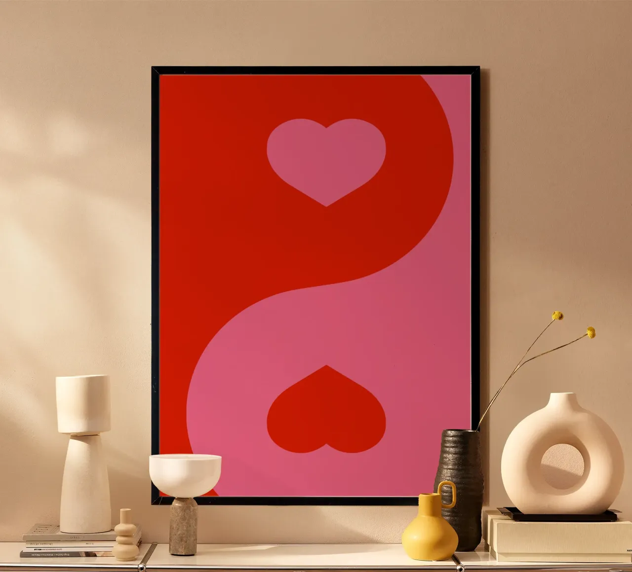 Cuore Ying e Yang, San Valentino poster da pdigitalprints