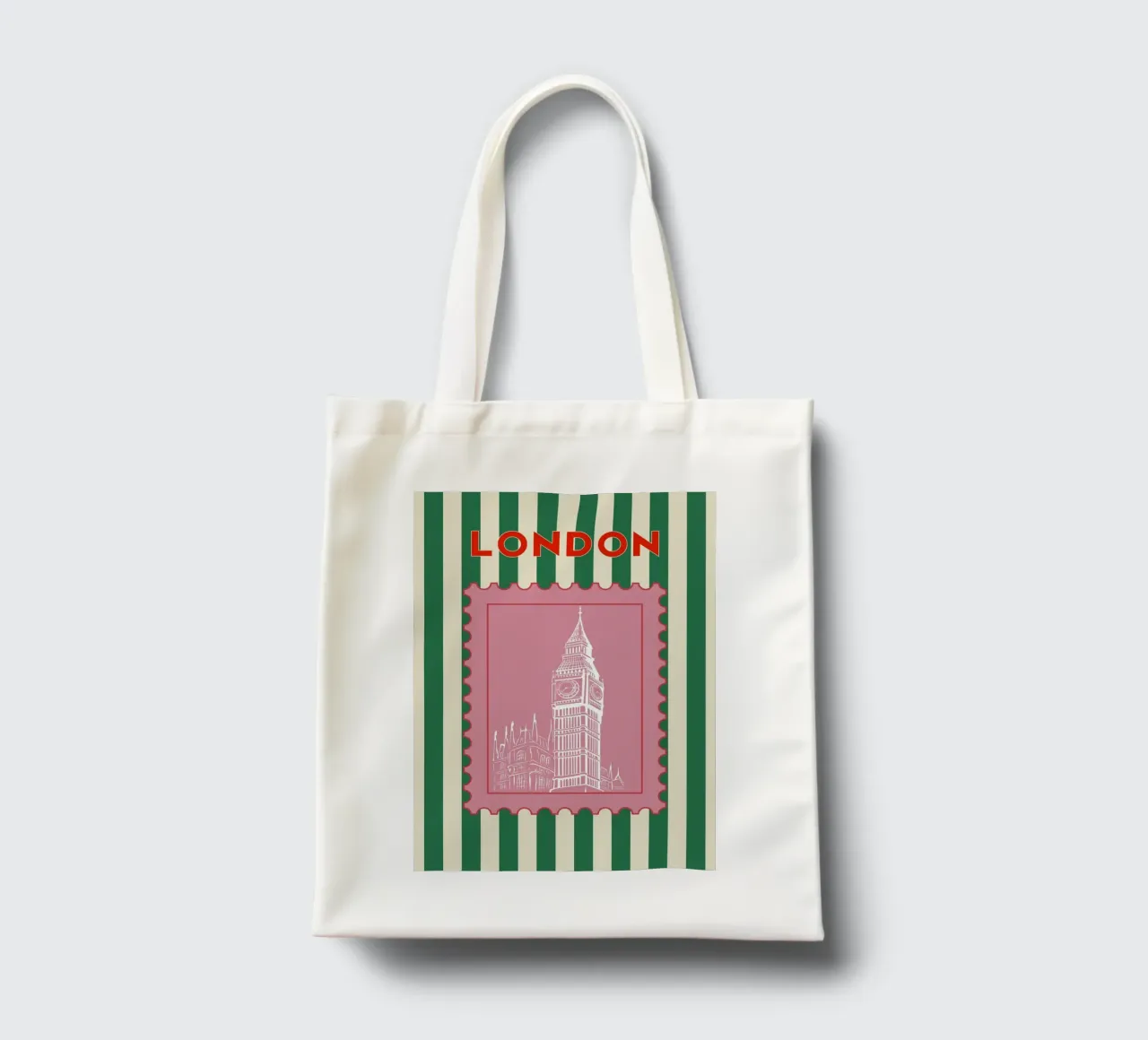 London Retro Travel design tote bag by pdigitalprints