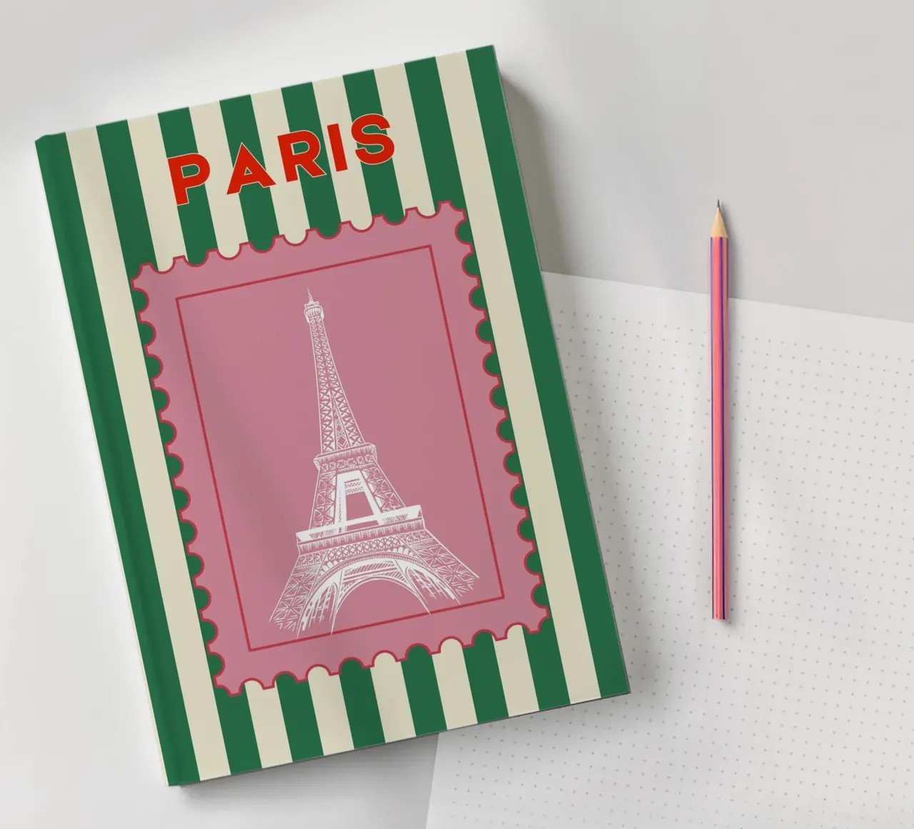Paris Retro travel Design notebook by pdigitalprints