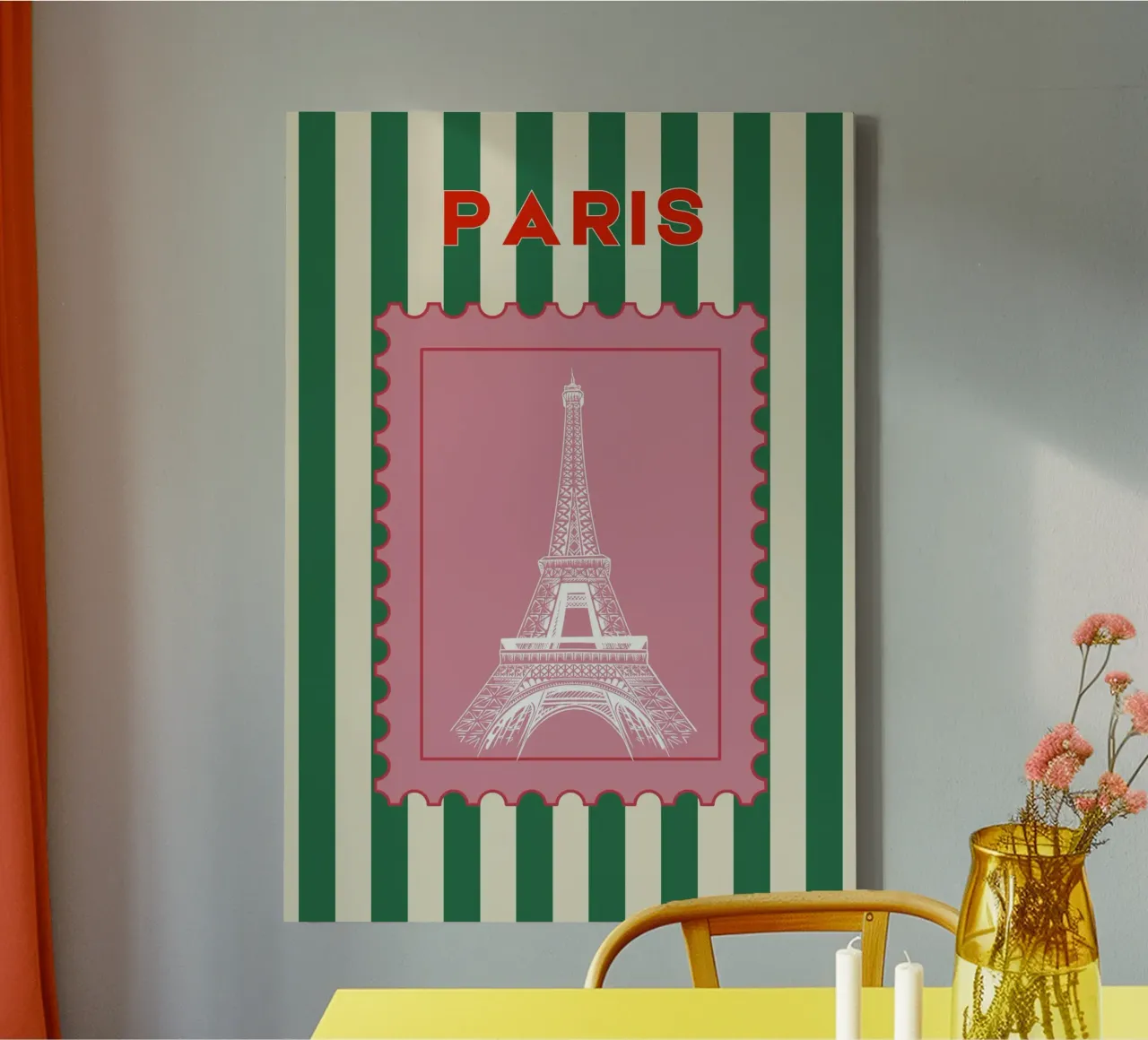 Parijs Retro reizen Ontwerp canvas van pdigitalprints