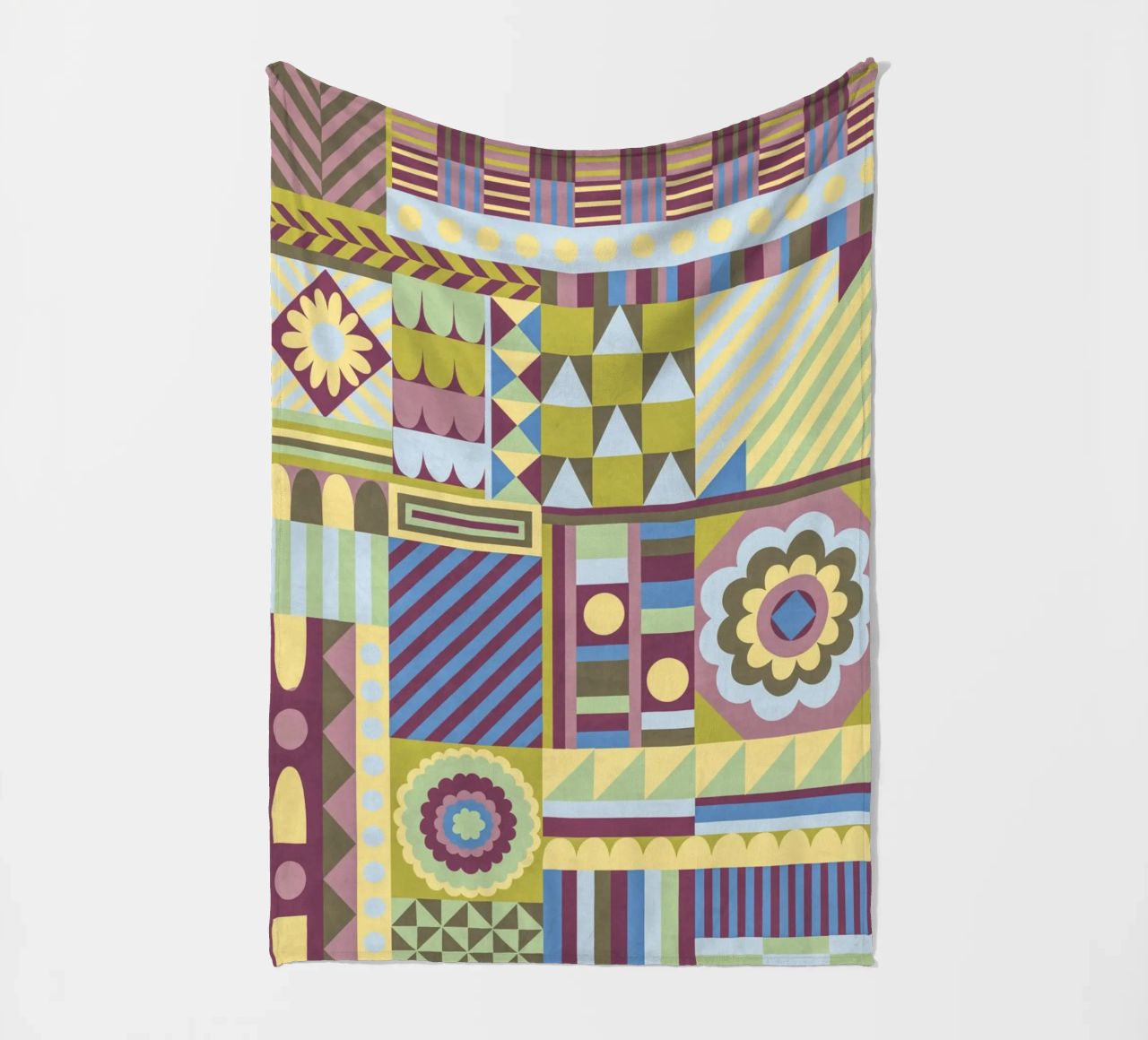 Modern craft composition fleece blanket by GigiRosado