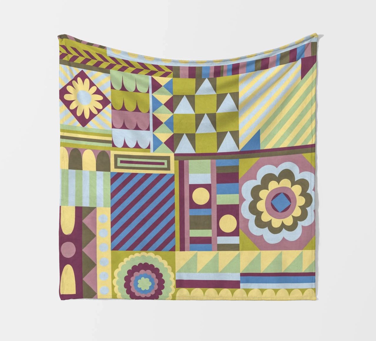 Modern craft composition fleece blanket by GigiRosado
