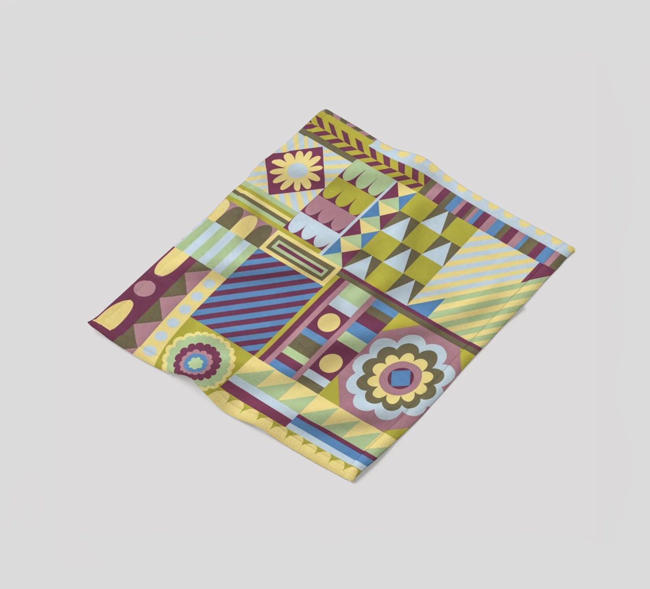 Modern craft composition fleece blanket by GigiRosado