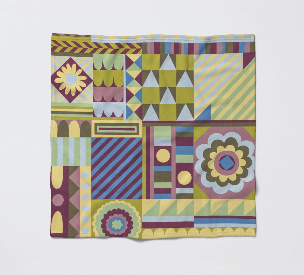 Modern craft composition fleece blanket by GigiRosado