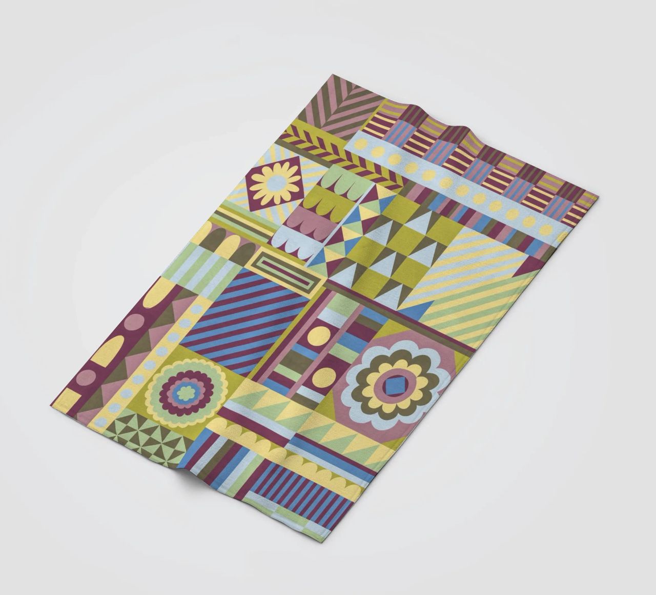 Modern craft composition fleece blanket by GigiRosado