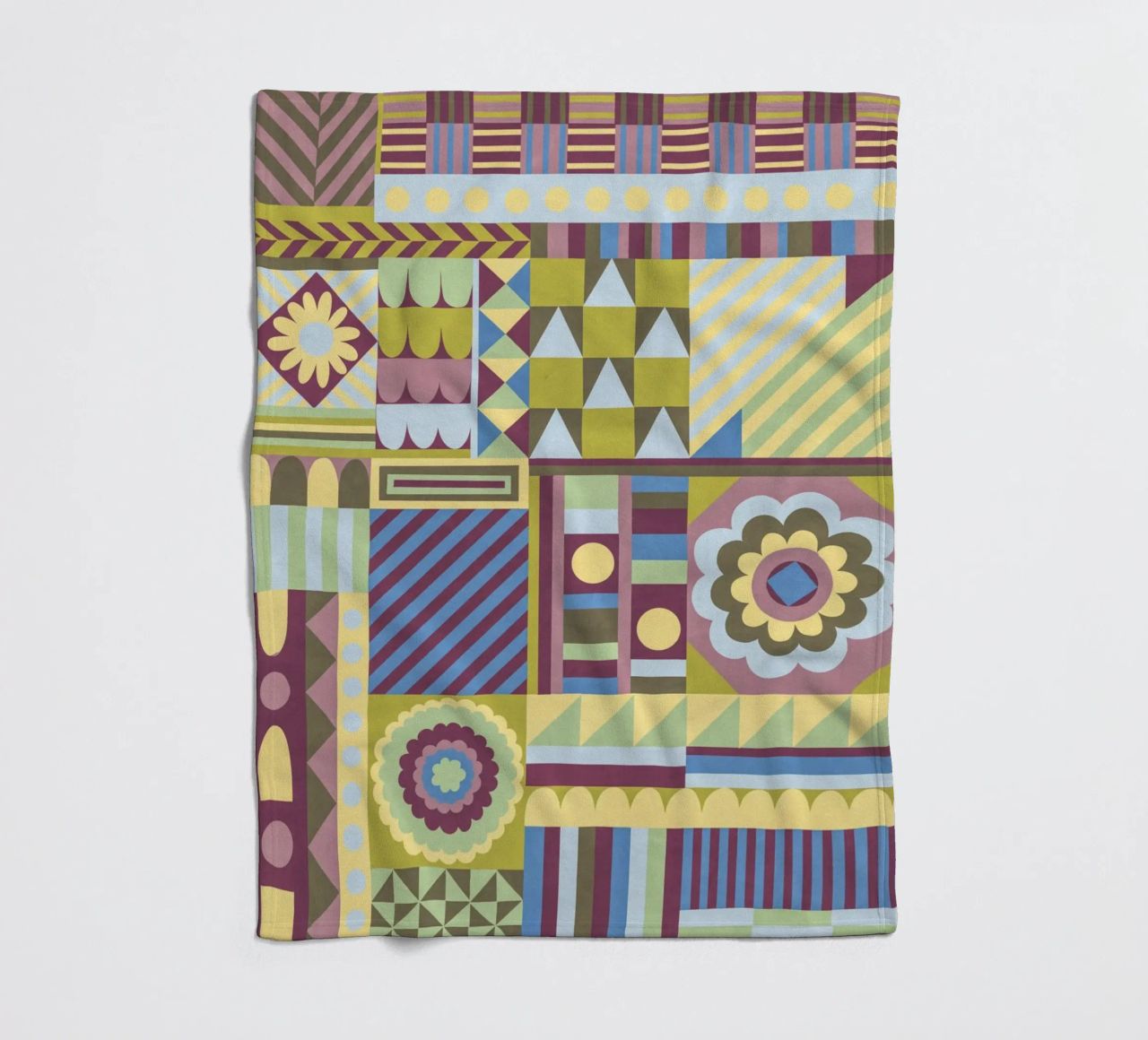 Modern craft composition fleece blanket by GigiRosado