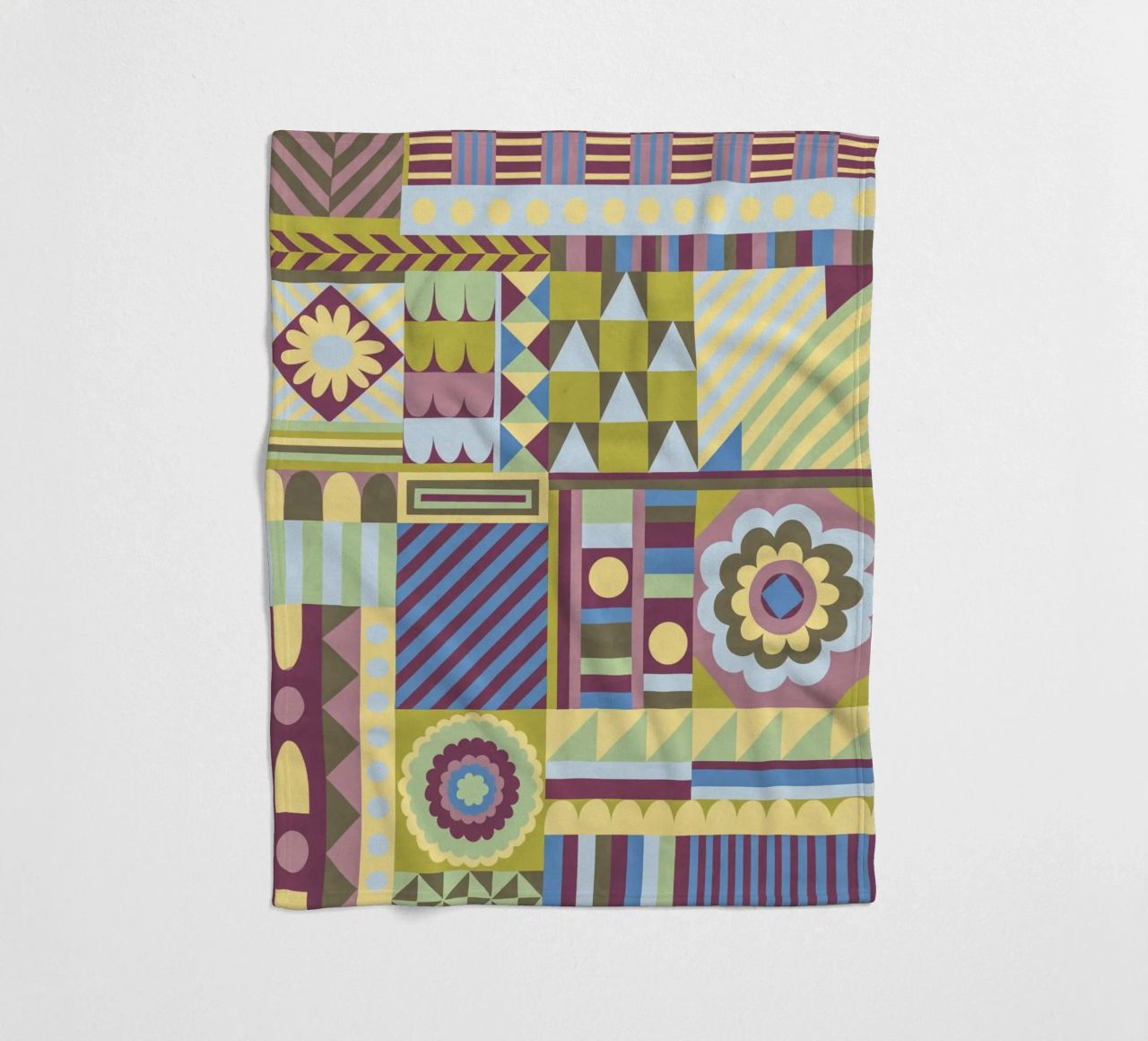 Modern craft composition fleece blanket by GigiRosado