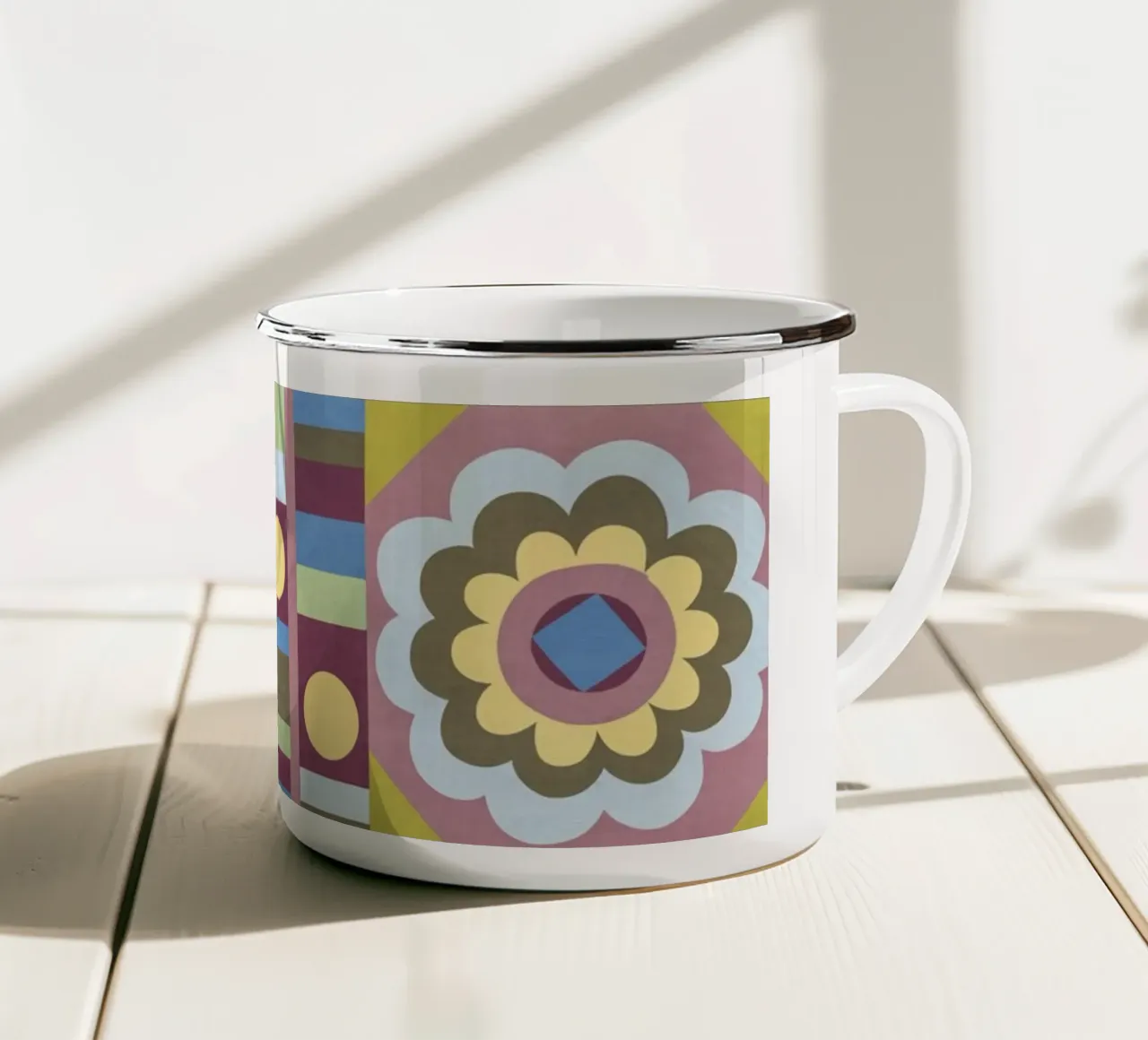 Modern craft composition taza de esmalte de GigiRosado
