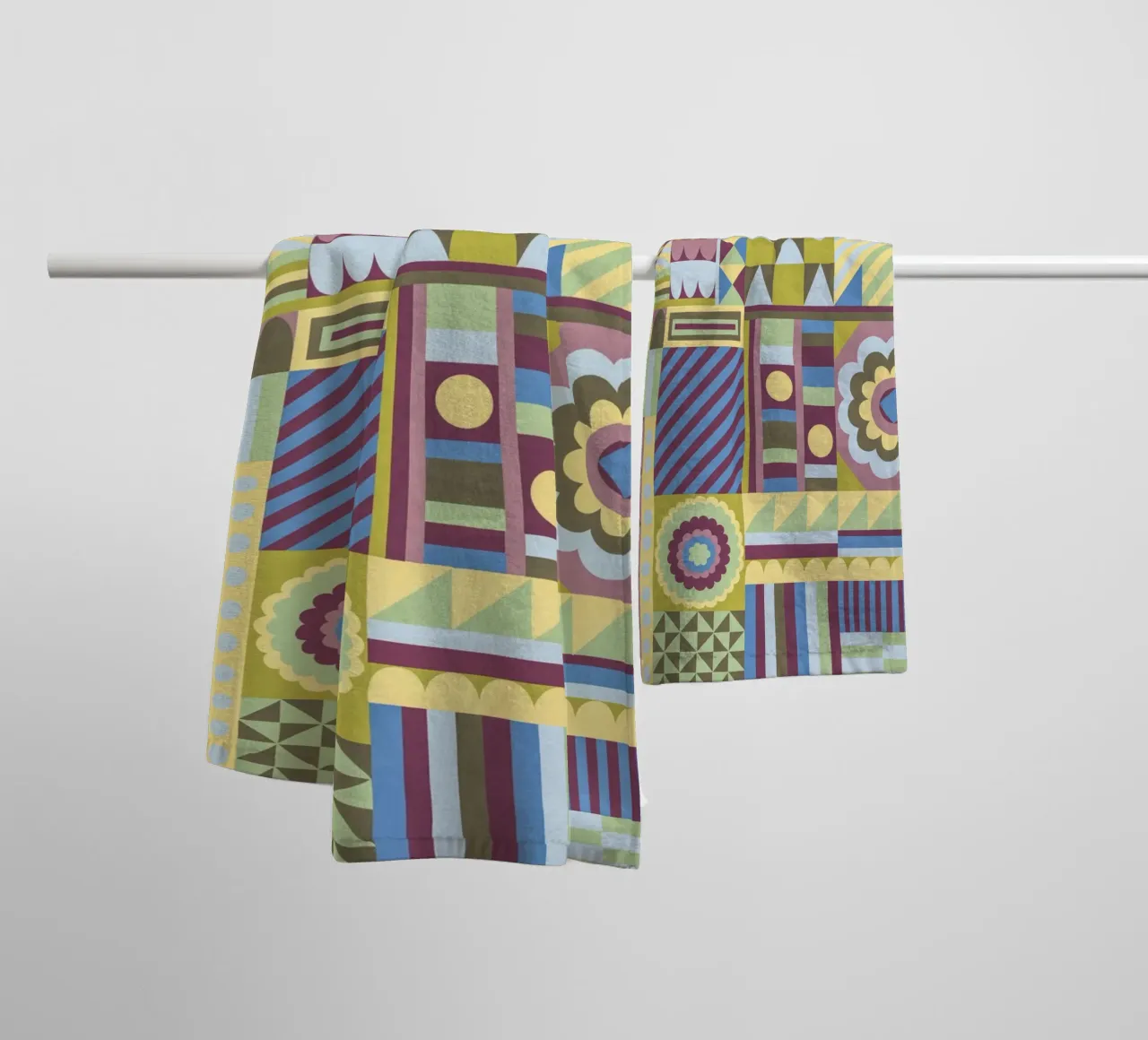 Modern craft composition towel by GigiRosado