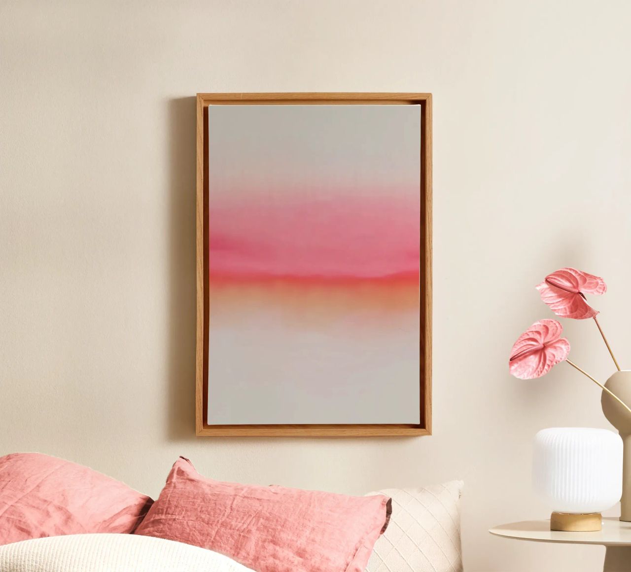 Pink Horizon Leinwand von Kind of Style