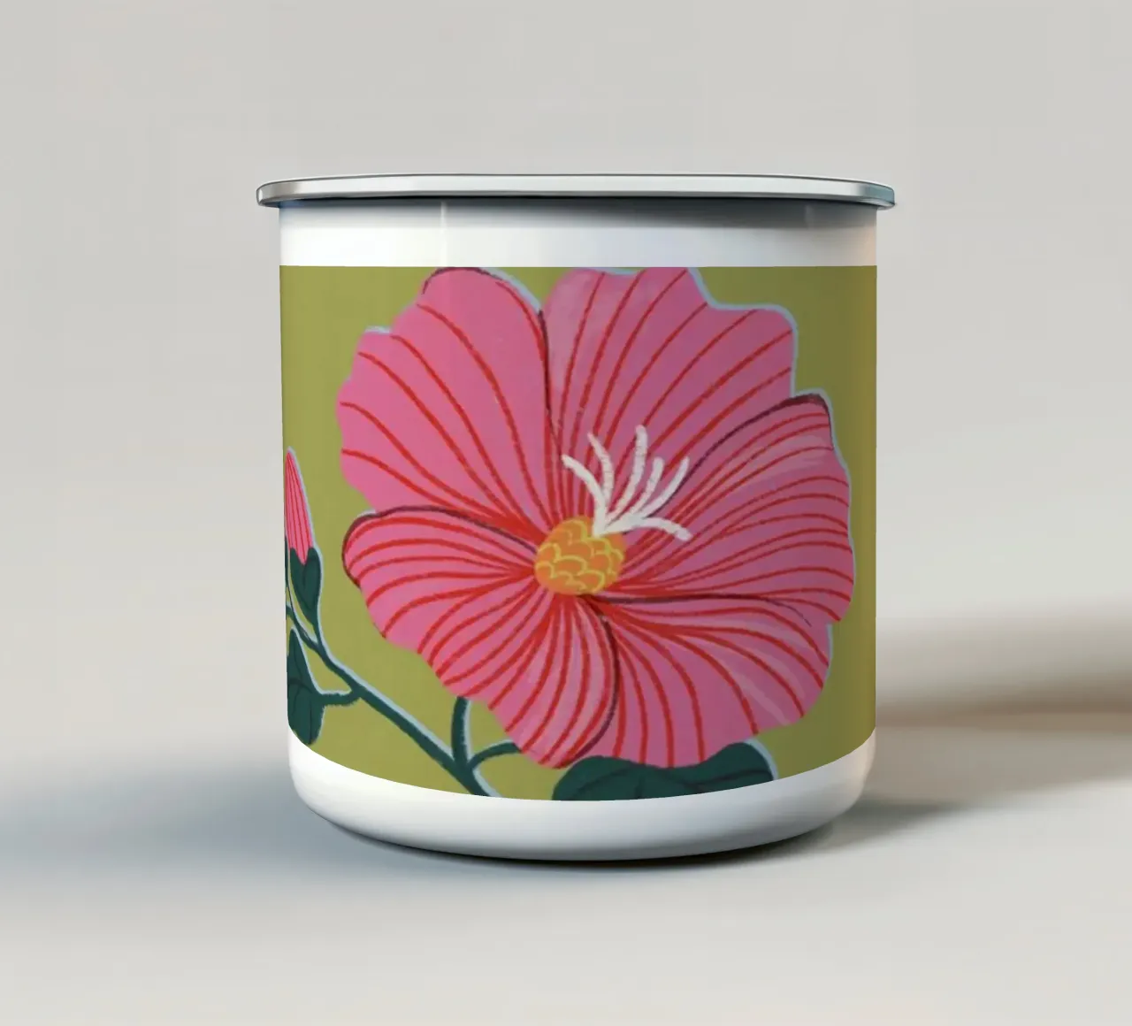 Morning glory enamel mug by GigiRosado