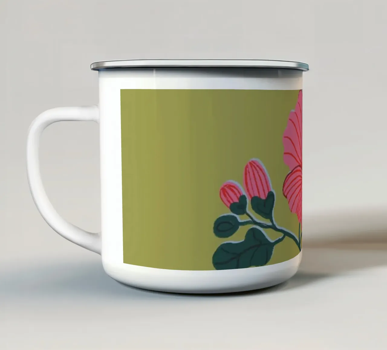Morning glory enamel mug by GigiRosado