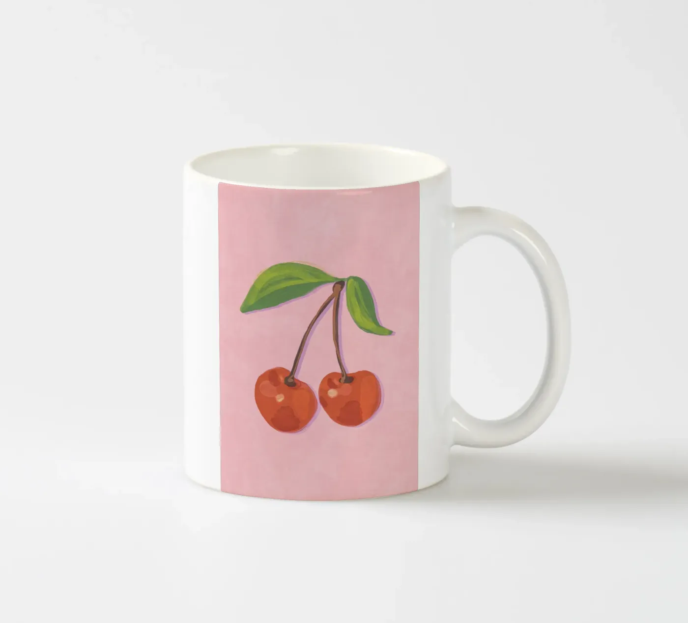 Cherries ceramic mug by GigiRosado