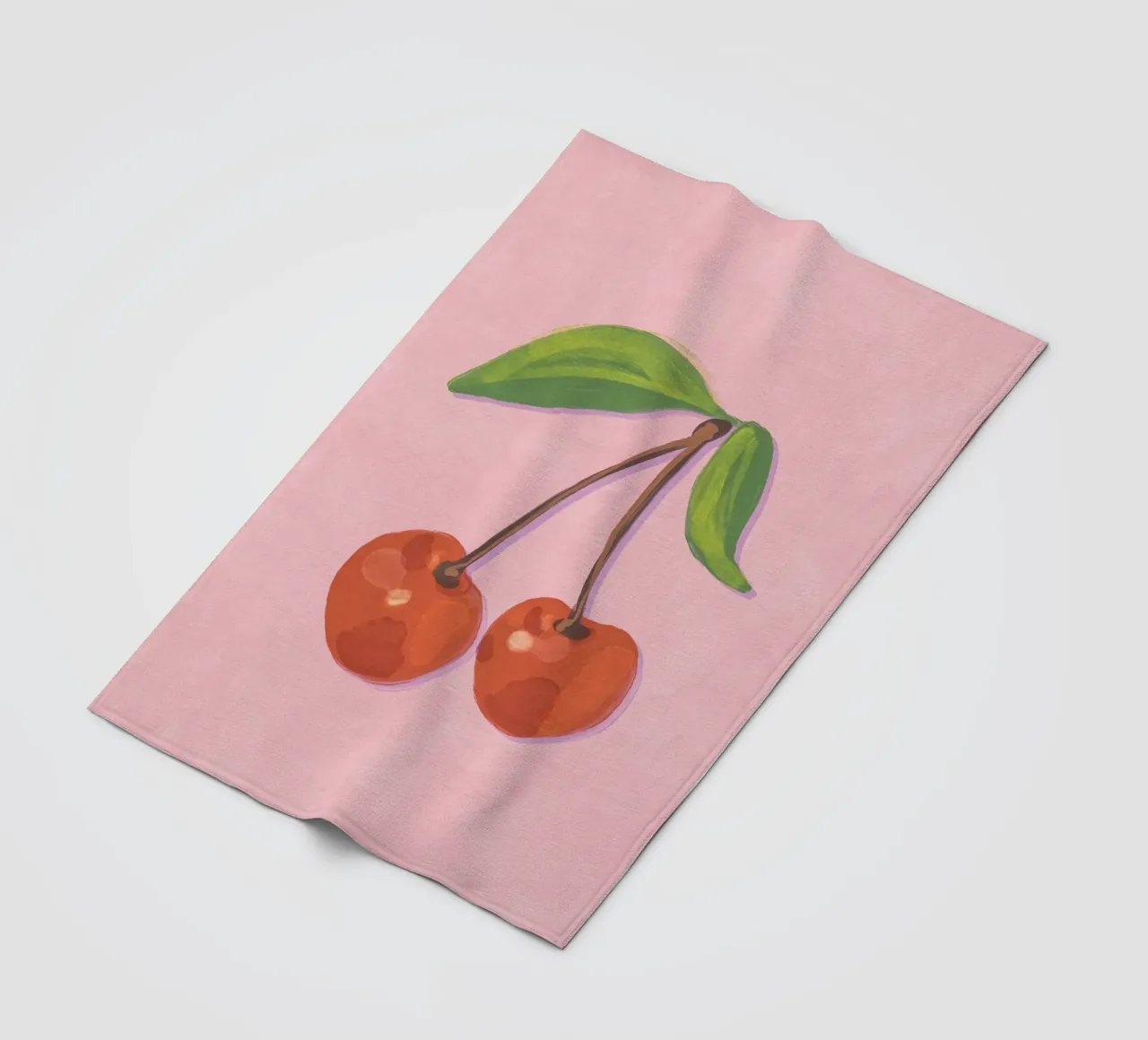 Cherries fleece blanket by GigiRosado