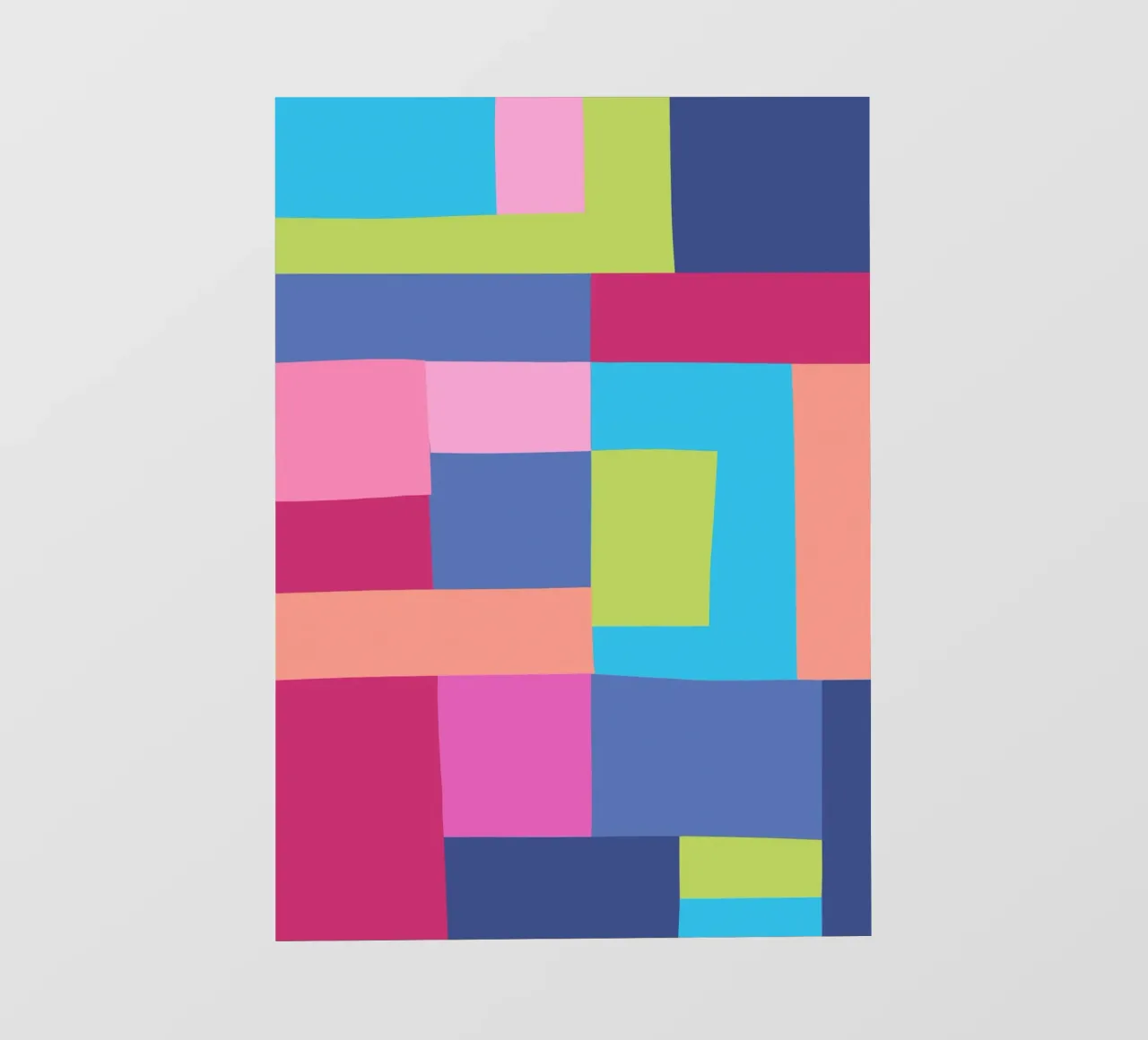 Mosaic Brights 7 | Color Blocking | Burgundy Navy Aqua Lime pellicola backlit da sabidussi