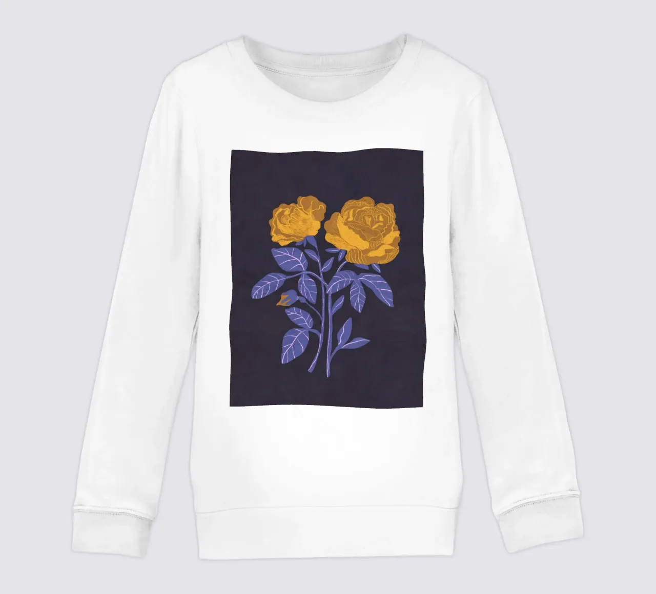 Golden roses kids sweatshirt by GigiRosado