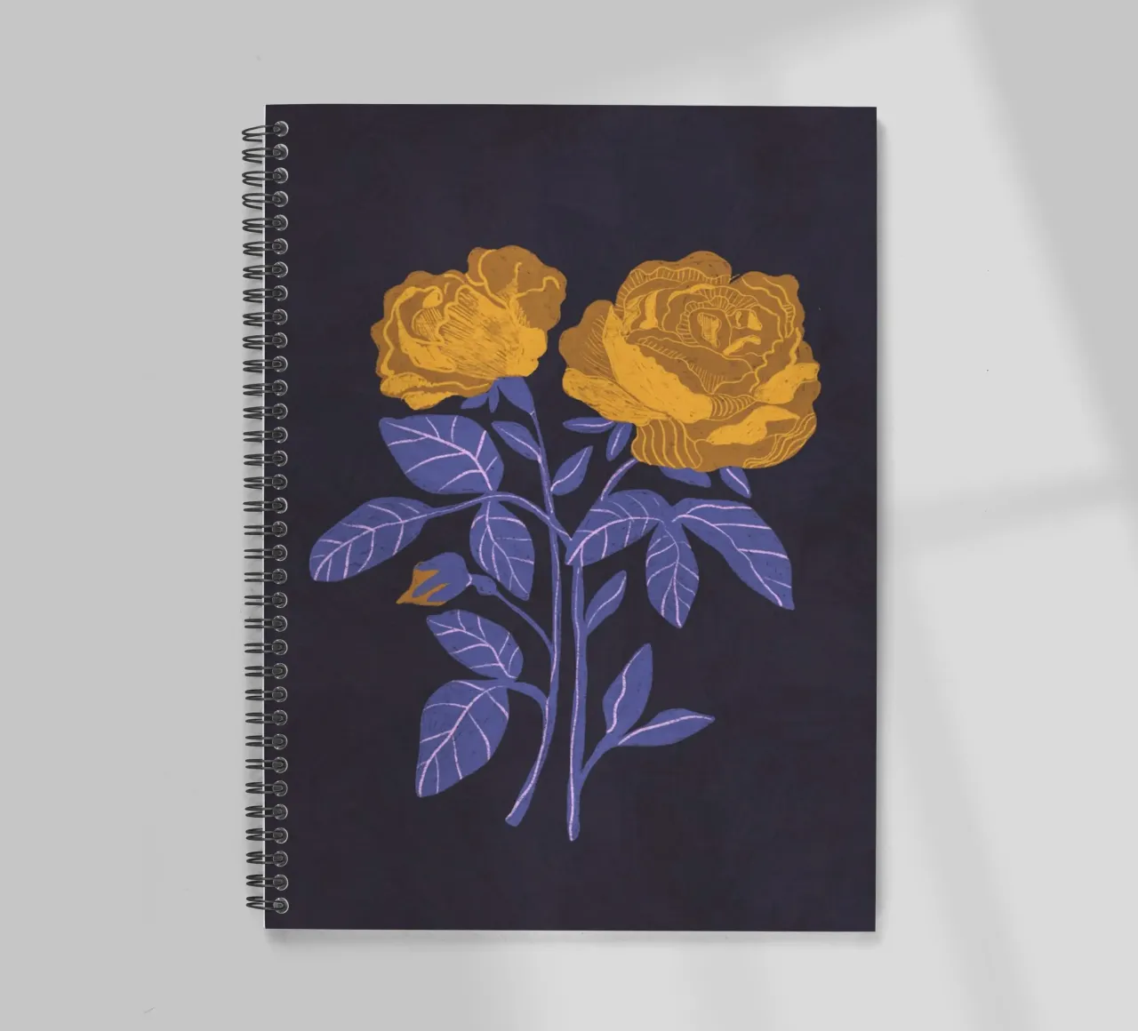Golden roses spiral notebook by GigiRosado