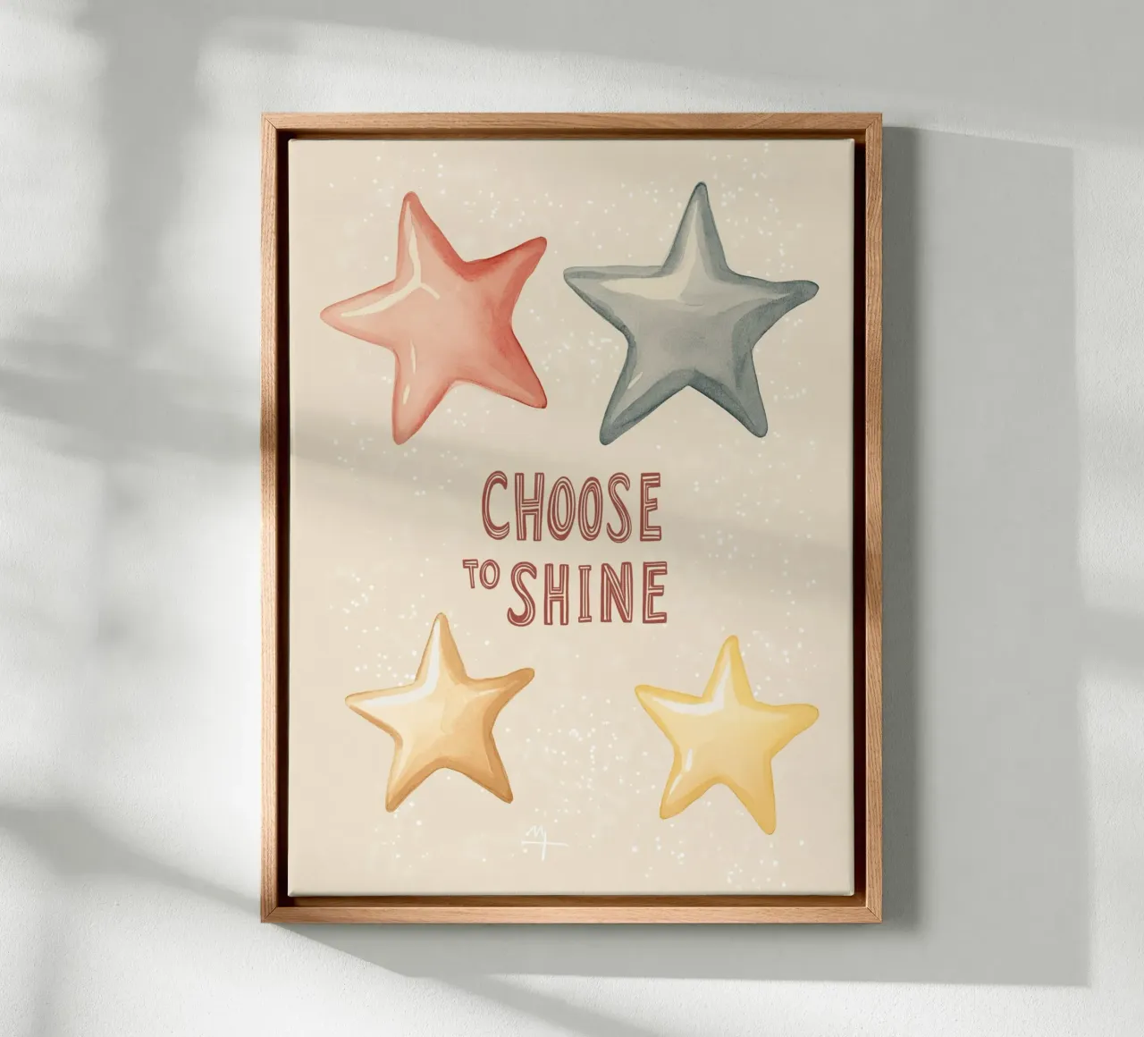 „Choose to Shine“ – Strahle jeden Tag tela con Cornice a cassetta da KidzStudio
