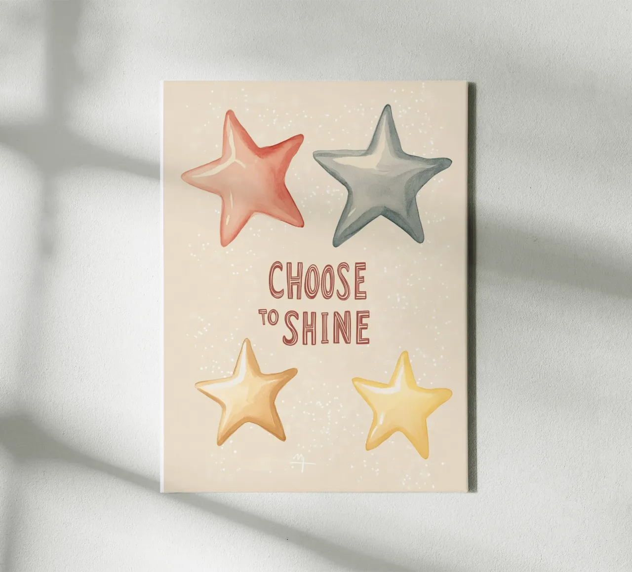 „Choose to Shine“ – Strahle jeden Tag tela con Cornice a cassetta da KidzStudio
