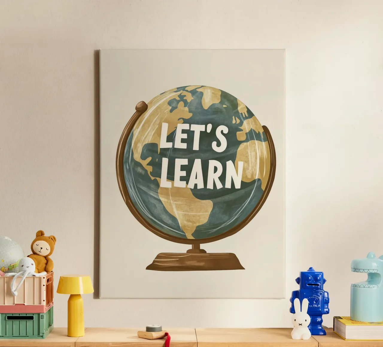 Let's Learn - inspiration for little explorers canvas with Floater frame by KidzStudio