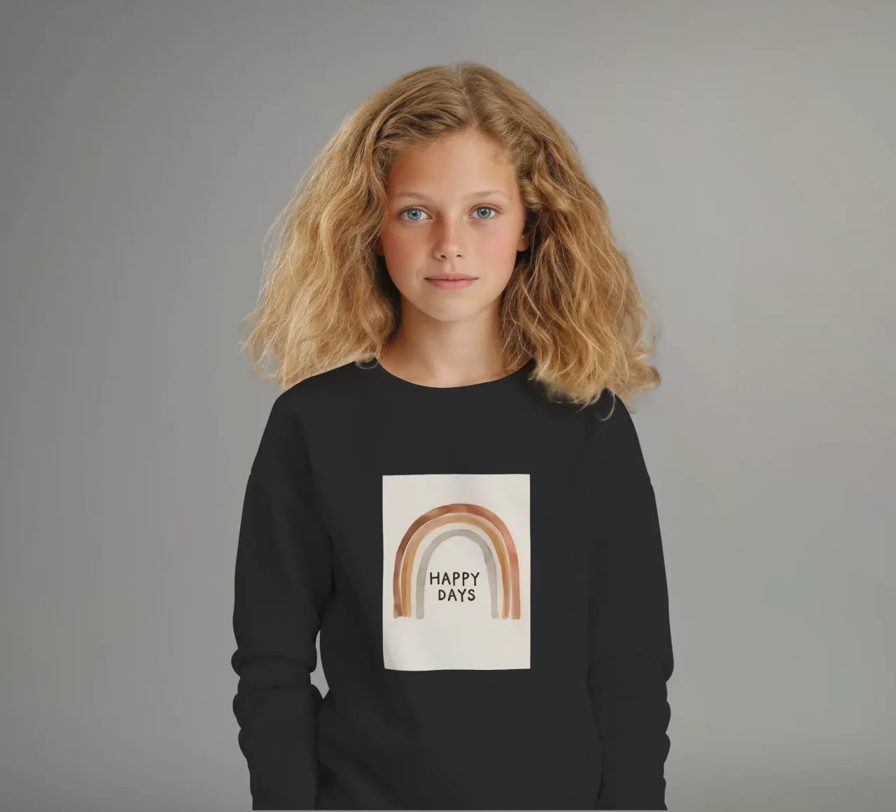 Happy Days - Poster arcobaleno boho per la camera dei bambini felpa bambino da KidzStudio