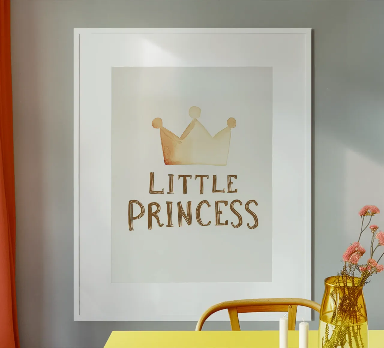 Dolci opere d'arte da parete per piccole principesse - decorazione con poster in stile scandi poster con telaio in alluminio da KidzStudio