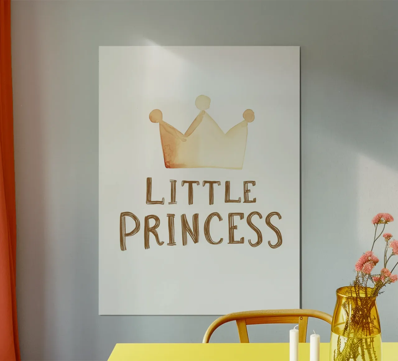 Dolci opere d'arte da parete per piccole principesse - decorazione con poster in stile scandi poster con telaio in alluminio da KidzStudio