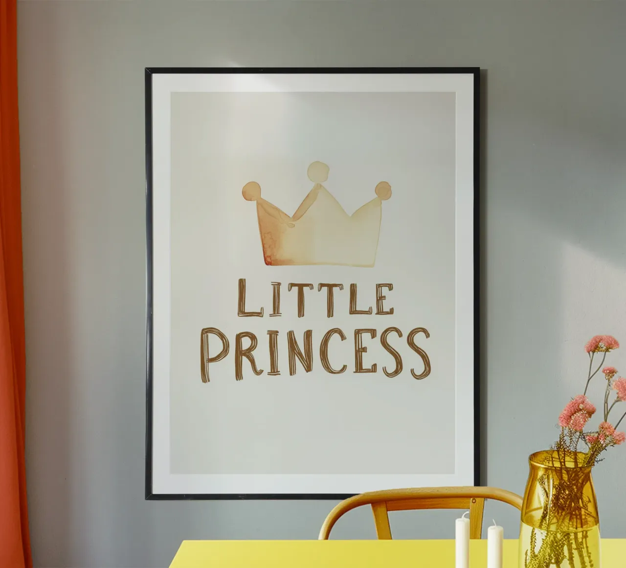 Dolci opere d'arte da parete per piccole principesse - decorazione con poster in stile scandi poster con telaio in alluminio da KidzStudio