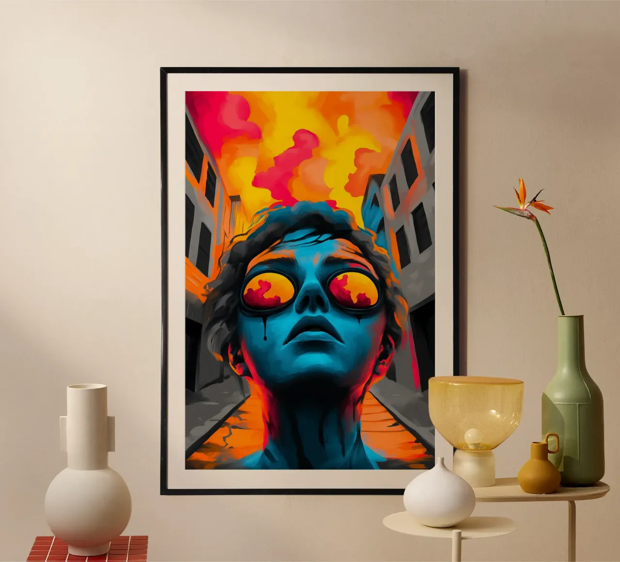 Cielo en llamas - espejo del apocalipsis poster de melipo-art