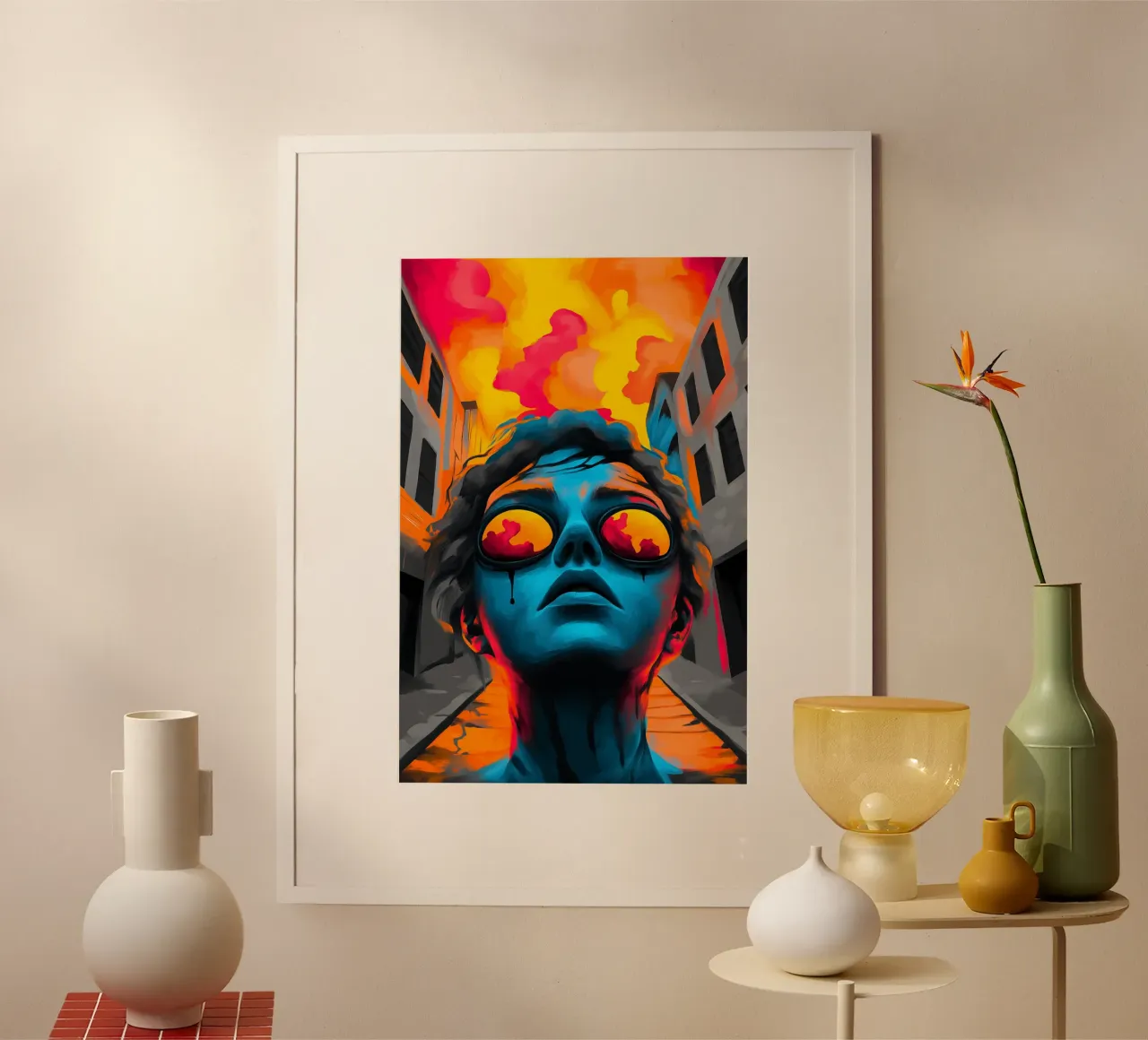 Cielo en llamas - espejo del apocalipsis poster de melipo-art