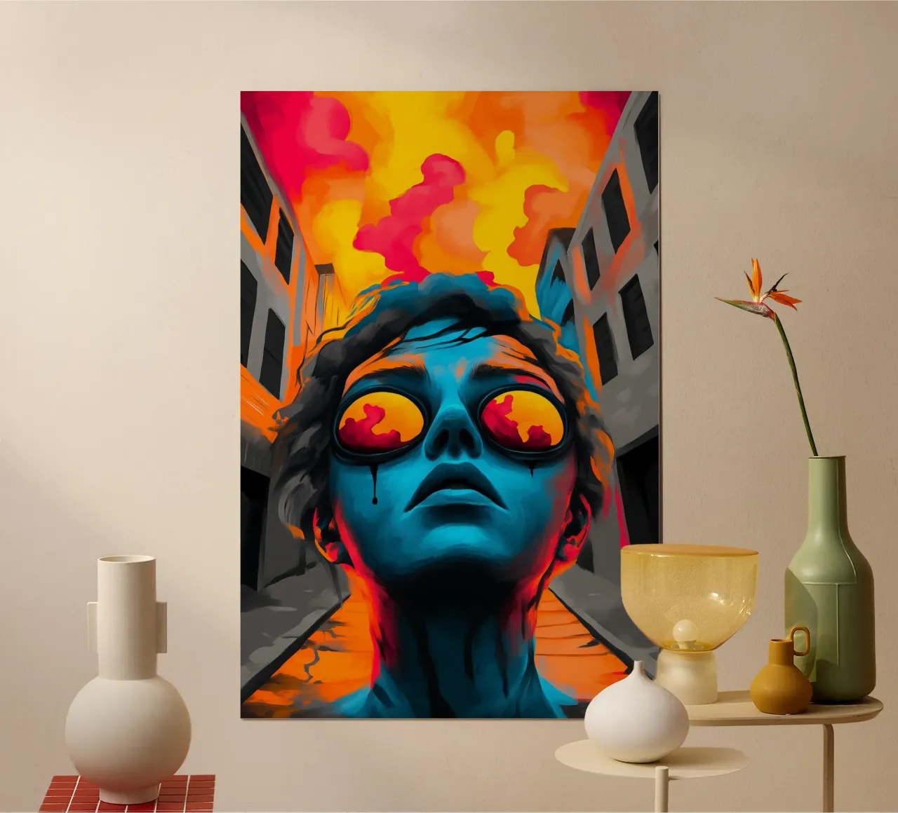 Cielo en llamas - espejo del apocalipsis poster de melipo-art